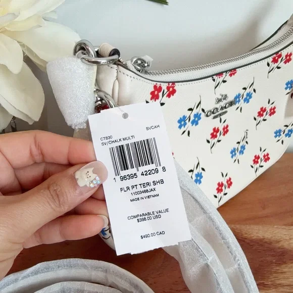NWT Coach Teri Shoulder Bag With Floral Print - Picture 3 of 6